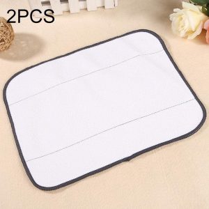 Let op type!! 2 stuks herbruikbare vervanging microfiber dweil doek droog/natte Rag voor iRobot 380t/320/4200/5200c (wit)