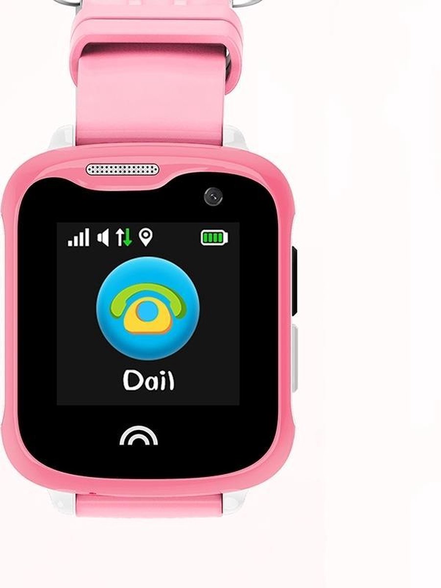 Let op type!! D7 1 33 inch IPS kleur scherm Smartwatch voor kinderen IP68 waterdicht Support GPS + LBS + WiFi positionering / Two-way kiezen / One-key eerste-hulp / Voice controle / veiligheid Fence(Pink)