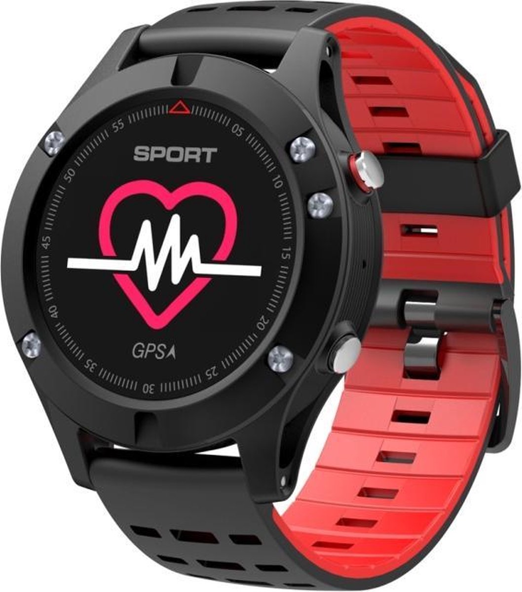 Let op type!! F5 0.95 inch IP67 waterdichte SmartWatch Bluetooth 4 2 ondersteuning inkomende oproep herinnering/bloeddruk monitoring/slaapbewaking (rood)