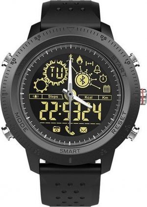 Let op type!! NX02 Sport Smartwatch IP67 waterdichte ondersteuning Tracker calorieën stappenteller Smartwatch Stopwatch oproep SMS Reminder(black)