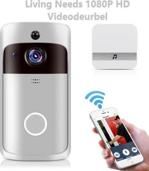Living Needs Draadloze Deurbel - Video Deurbel - Deurbel met Camera - Deurbel - 1080P HD - Silver.