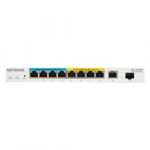 Netgear GS110TU 10-Port Gigabit Ethernet Ultra60 PoE++ Smart Managed Pro Desktop Switch
