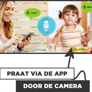 Outflex Wifi Bewakingscamera voor Binnen en Buiten - Volledig Draadloos - Inclusief App - 720 P Camera Resolutie inclusief Night Vision & Alarm
