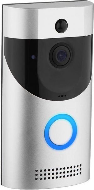 PROTECTATHOME wifi deurbel met camera - Grijs - Gratis cloud opslag - Beweging detectie - Inclusief Dong