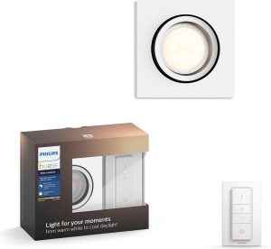 Philips Hue Milliskin inbouwspot - White Ambiance - wit - vierkant - basis