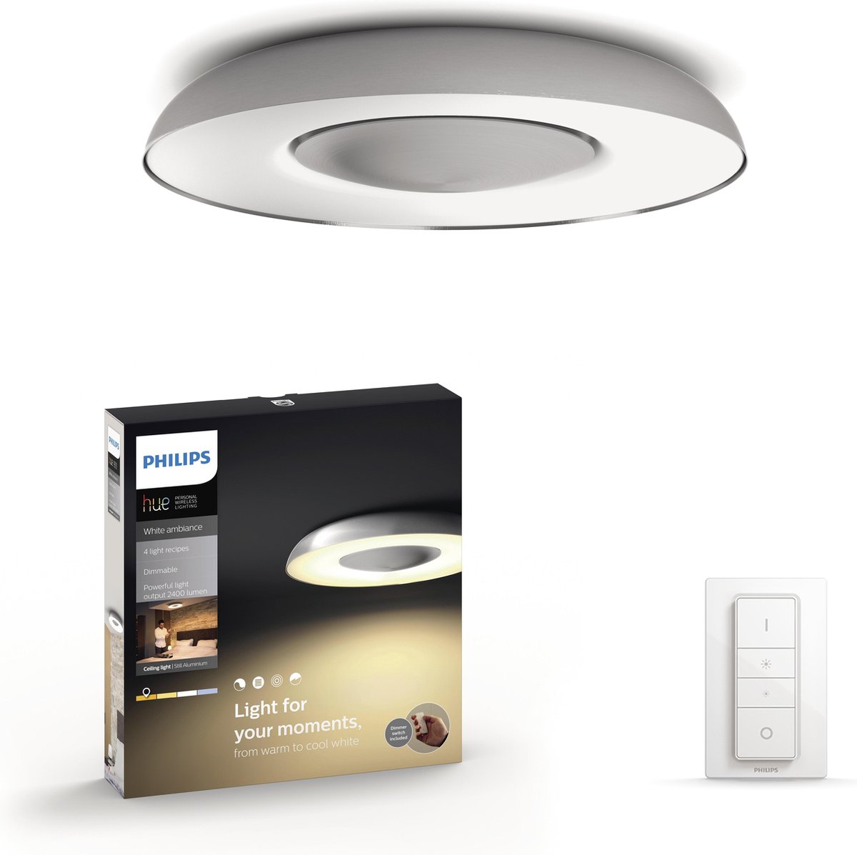 Philips Hue Still plafondlamp - White Ambiance - aluminium
