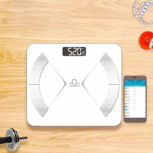 Fitopia Bluetooth Personenweegschaal Wit - Volledige lichaamsanalyse - BMI - Slimme Weegschaal - App