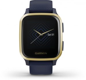 Garmin Venu Sq Music - Smartwatch - Blauw/Lichtgoud