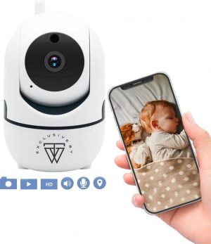 HD Wifi Babyfoon met Camera - Bewakingscamera - 1080p - iOS/Android App - Wit