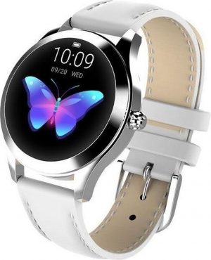 Optible Nirou - Smartwatch - Dames en Heren - Wit - Leer