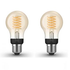 Philips Hue Bluetooth White E27 7W Standaard 11,5 cm Duo Pack Filament Lichtbron