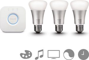 Philips Hue E27 - Starter Pack - 3 lampen plus Bridge 2.0 (New)