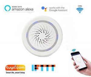 Slimme draadloze 3 in 1 sensor - Sirene - temperatuur - luchtvochtigheid - Smartlife - Tuya - Alexa en Google home