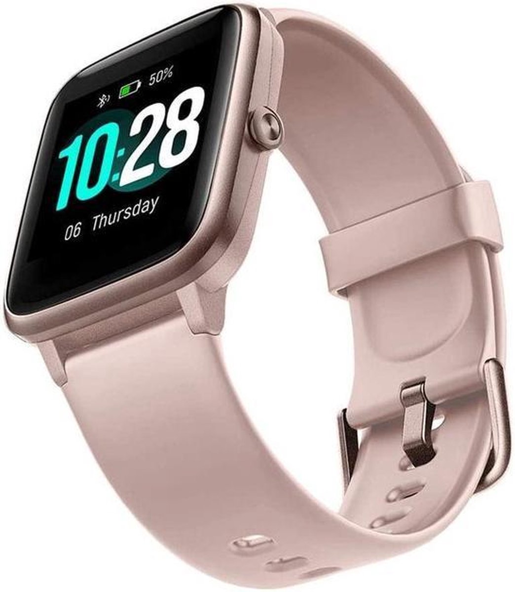 Tijdspeeltgeenrol S250L - Smartwatch - ROZE - Stappenteller - - Bloeddrukmeter - Bluetooth - Waterdicht - Gezond - Fitness - 2020 model - Smart Gear Compare