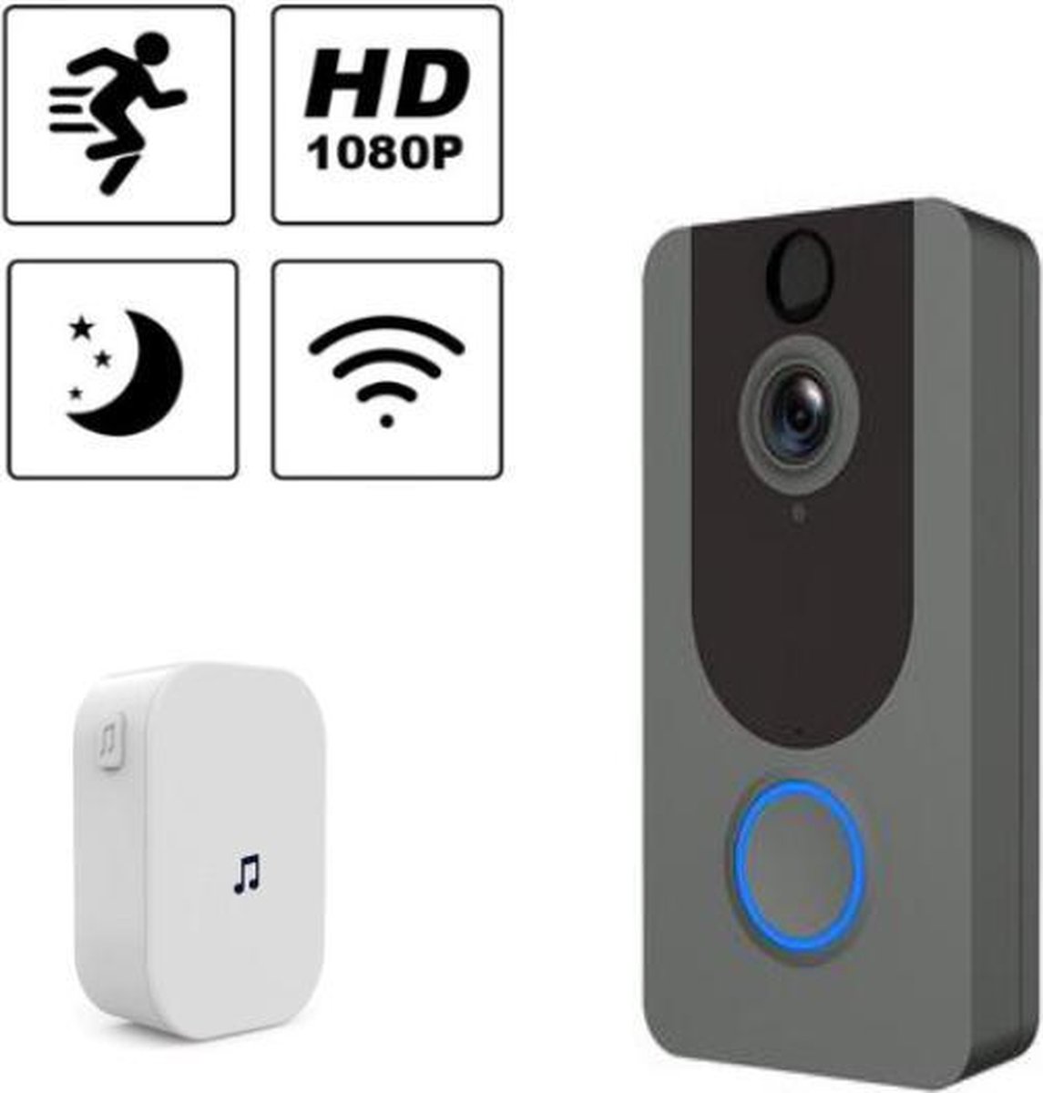 Video Deurbel V7 - Bewegingssensor - Draadloos - NL Handleiding