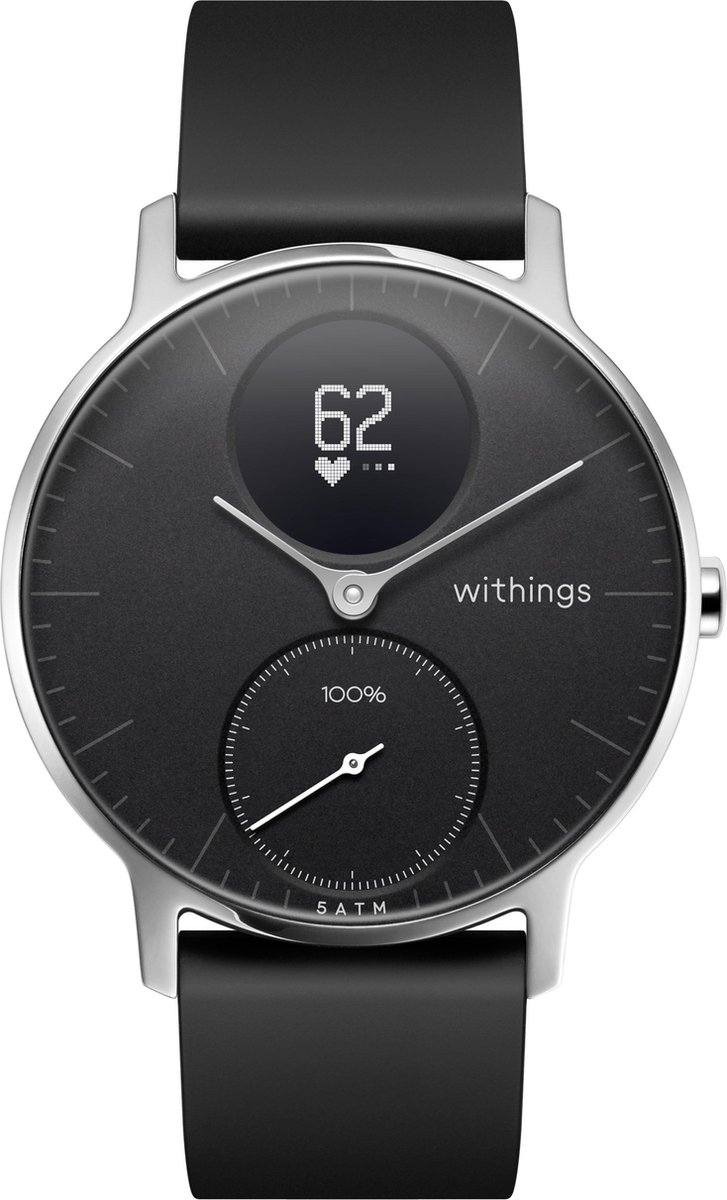 Withings Steel HR - Hybride Smartwatch - Zwart - Ø 36mm