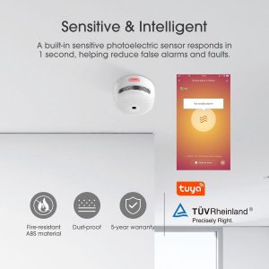 X-Sense Slimme rookmelder bij TUYA APP met ervangbare batterij
