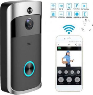 2019 trend HD Video Doorbel + 32gb micro sd, WiFi Smart Wireless Deurbel 720P HD Security Camera Real-Time Video and Two-Way Talk
