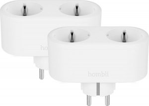 2x Hombli Slimme Stekker met 2 Contacten - WiFi - Energiemeter via mobiele app