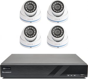 4x Basic Dome Beveiligingscamera set met Sony 2MP Cmos
