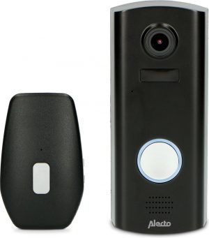 Alecto DVC600IP - Video deurbel met camera en binnenbel, zwart