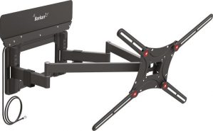 Barkan - Full Motion TV-Muurbeugel voor Platte en Gebogen TV met Geintegreerde Versterkte HDTV-Binnenantenne 13 inch - 90 inch/33 cm - 229 cm
