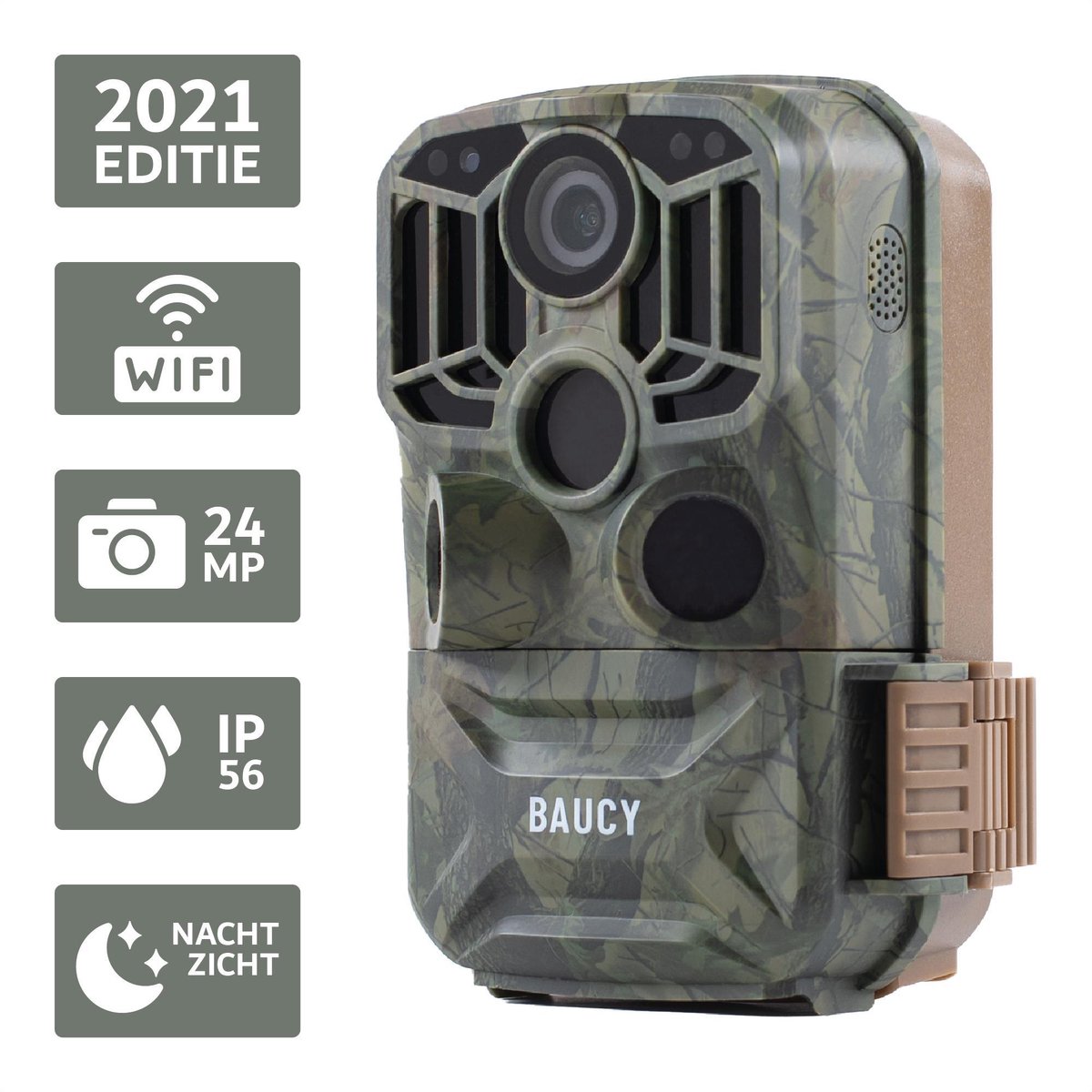 Hapimp Wildcamera, wifi, 4K 48MP, 125°, jachtcamera, 0,1 s, snelle