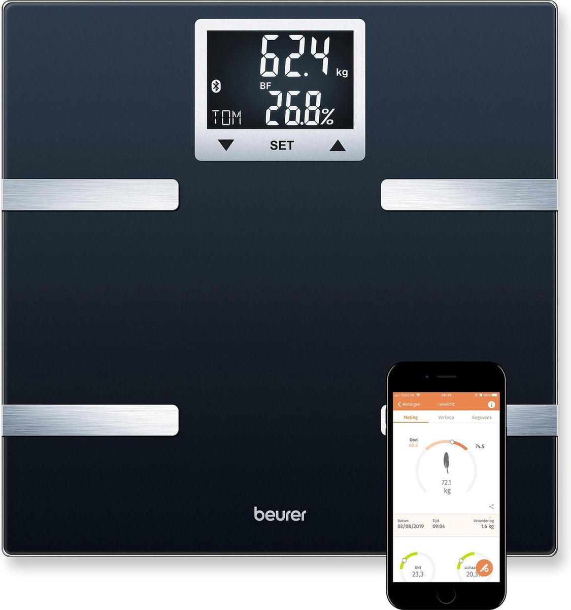 Beurer BF720 - Personenweegschaal lichaamsanalyse - Bluetooth