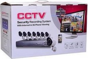 Beveiligings camera set met 8 cameras WIT CCTV