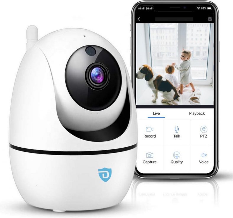 Detepo Huisdier en Baby Wifi Beveiliging Camera App met Luister en 