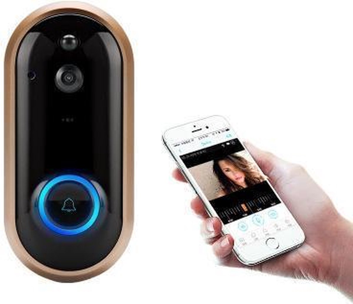 Trots Huis Almachtig Direct-security 1080 P Smart WiFi Deurbel Intercom Video Ring IR  Toegangsdeur Alert Draadloze Beveiliging Chime Deur Cam Alarm met camera -  Smart Gear Compare