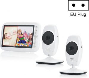 Direct-security SP870 2 STUKS Draadloze digitale bewakingscamera Babyfoon met 7 inch groot scherm, EU-stekker