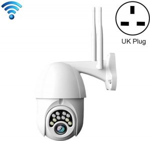 Direct-security V380 1080P HD draadloze balcamera 355 graden roterende buitenhuis WiFi-bewakingscamera, UK-stekker