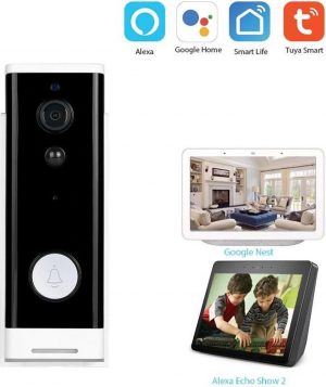 DrPhone DBW-C - Video Deurbel Camera - WiFi / 4G Smartphone - Audio - Full HD - Alexa Show / Google Assistent Nest Compatibel