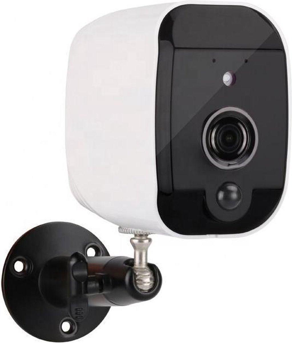 DrPhone IC-T1 - Video IP Camera CMOS 1080P Full HD - Batterijen - Dome PTZ Camera - Binnen / Buiten - Wireless WiFi - App - Beveiligingscamera - Wit