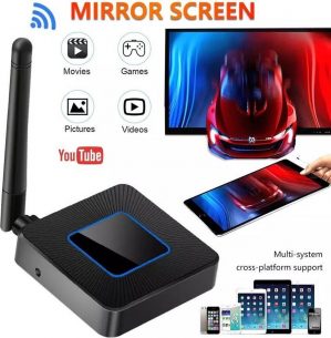 DrPhone WDR1 - Wireless Display Adapter - Tweede Scherm Streamen (Monitor / TV) - 2.4G + 5G Dongle - Draadloos - Android / Apple / Windows