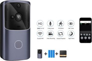 DrPhone® HawkX2 - Video Deurbel Cloud - Wireless Camera - Intercom - Wifi + 4G - Inclusief App + 3 Batterijen + Binnen Bel - Zwart