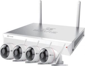 EZVIZ ezWireless Kit camera-bewakingssysteem: 4 Husky Air Full HD camera's + NVR 1TB