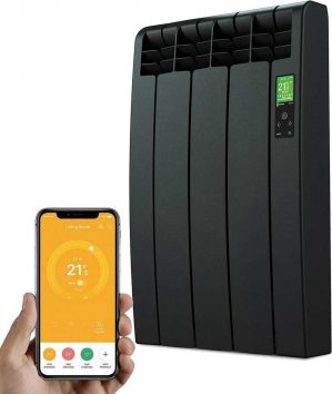Elektrische Radiator Wifi Grafiet - Smartcontrol via app - Energiebesparende functies - Laag verbruik - Realtime consumptie - 3 elementen - 330 W - Zuinigste Radiator