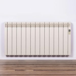 Elektrische Radiator Wifi Oyster White (RAL) - Smartcontrol via app - Energiebesparende functies - Laag verbruik - Realtime consumptie - 15 elementen - 1600 W - Zuinigste Radiator