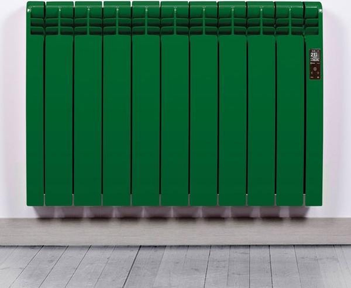 Elektrische Radiator Wifi - Smartcontrol via app Pale Green (RAL) - Energiebesparende functies - Laag verbruik - Realtime consumptie - 9 elementen - 990 W - Zuinigste Radiator
