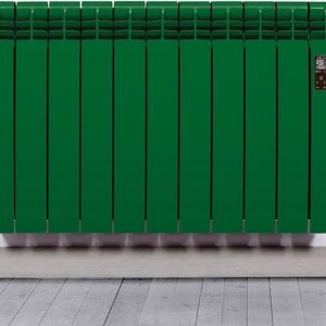 Elektrische Radiator Wifi - Smartcontrol via app Pearl Green (RAL) - Energiebesparende functies - Laag verbruik - Realtime consumptie - 7 elementen - 770 W - Zuinigste Radiator
