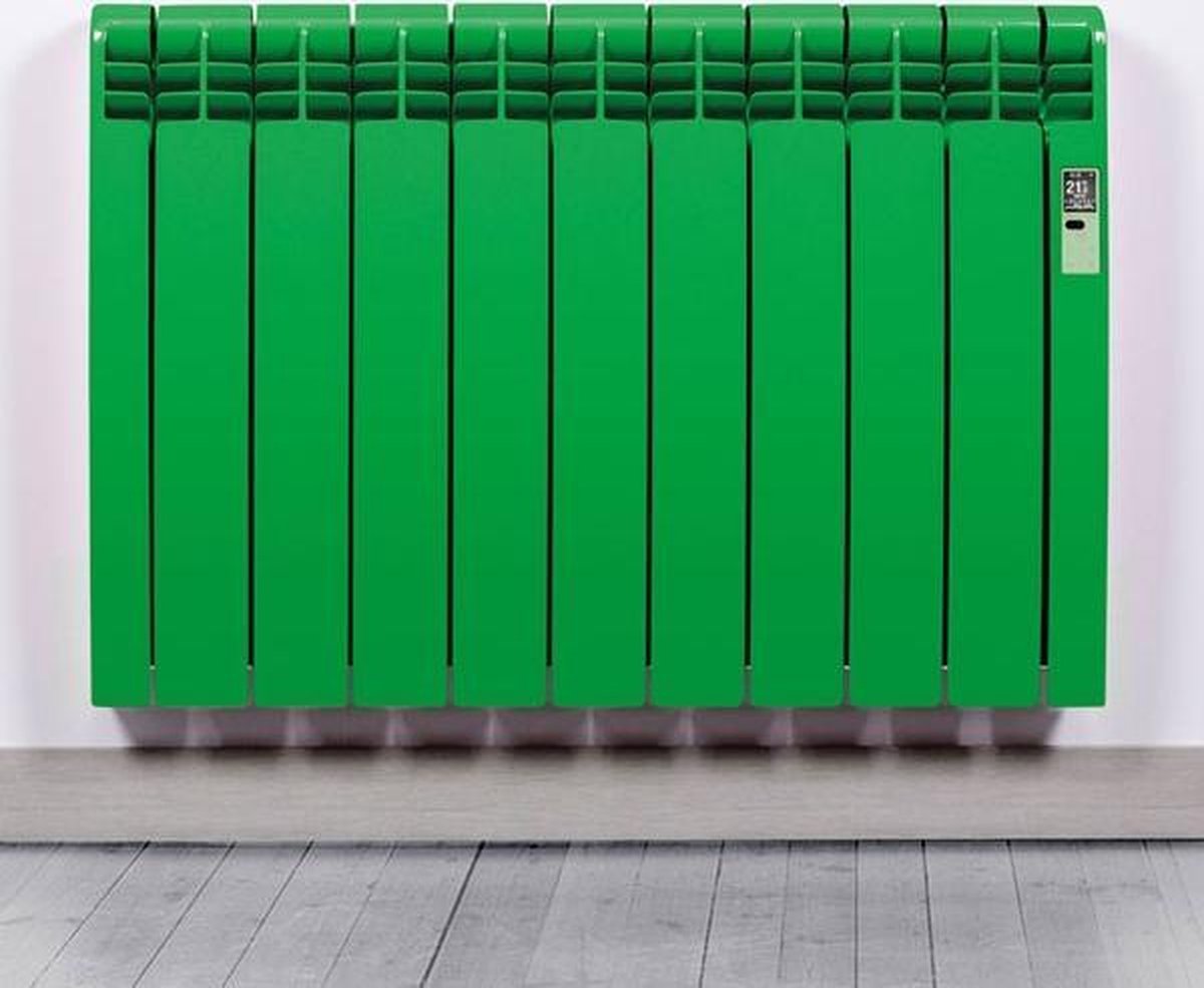 Elektrische Radiator Wifi - Smartcontrol via app Pure Green (RAL) - Energiebesparende functies - Laag verbruik - Realtime consumptie - 7 elementen - 770 W - Zuinigste Radiator
