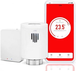 Evanell° Slimme Radiatorknop Starterskit - Thermostaatknop Werkt met Google Home en Alexa