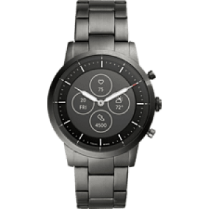 FOSSIL Hybrid HR Smartwatch Collider 42 mm Grijs/Roestvrij staal