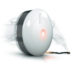 Fibaro Smoke Sensor rookmelder CR123A of 12 / 24 V DC batterij, Z-Wave