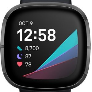 Fitbit Sense Health-Smartwatch Smartwatch Zwart