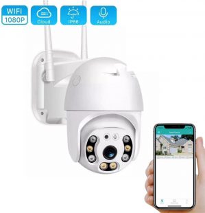 Gologi® - Beveiligingscamera - Wifi Smart Waterdichtheid IP66 IP camera - buiten - draai- en kantelbaar - FULL HD 1080P