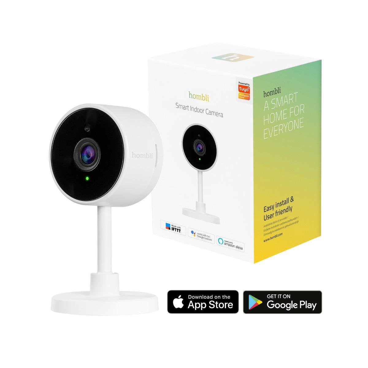 Hombli Beveiligingscamera - Voor binnen - Met WiFi - Bewegingsdetectie - Wit