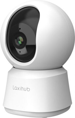 Laxihub P2 - Babyfoon - Camera voor binnen met 32 GB Sd kaart - Full HD Resolutie - Wifi - Privacyfunctie - Wit